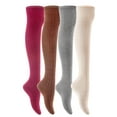 thumbnail image 3 of Lovely Annie Women's 4 Pairs Super Soft Incredible Durable Thigh High Cotton Boot Socks A1024 Size 2-6 (Assorted), 3 of 4
