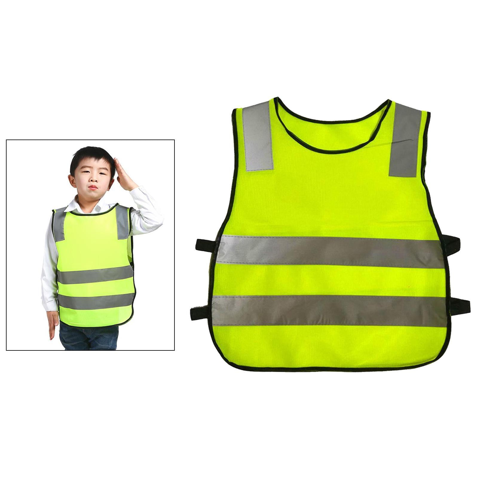 Lot De 4 Gilet Jaune Enfant +8 Pièces Vert Bande Reflechissante Gilet