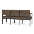 thumbnail image 5 of Lenox Steel Reception Waiting Room 3 Seats Chair / Charcoal Steel / Brown, 5 of 5