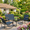 Blue, variant on 4-Piece Outdoor Patio Furniture Set, Textilene Conversation Set with 2 Rocking Chairs & Tempered Glass Table, for Lawn Garden Balcony Poolside, White