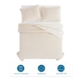 thumbnail image 4 of Coastal Living Tropical Luxe Striped 3-Piece Quilt Set, Full/Queen, Natural Ivory & Beige, Cotton-Linen Blend, 4 of 13