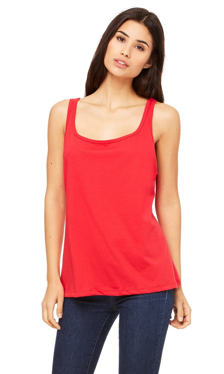 BELLA+CANVAS - The Bella + Canvas Ladies Relaxed Jersey Tank Top - RED ...
