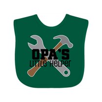 Inktastic Opa Little Helper Grandkid Boys Baby Bib