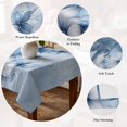 thumbnail image 5 of Blue White Daisy Table Cloth Waterproof Tablecloths, Luxury Farmhouse Botanical Flower Tablecloth Dining Table Cover for Kitchen Party Tabletop Outdoor, Rectangle Tablecloth 60x102 Inch, 5 of 9