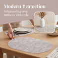 thumbnail image 4 of Unique Bargains 6Pcs Faux Leather Table Decor Placemats Gray/Khaki 17.7x11.8inch, 4 of 6