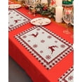 thumbnail image 4 of Christmas Snowflake Placemats Set of 1 and Elk Red Buffalo Plaid Heat Insulation Washable Place Mats, Rustic Non-Slip Table Mats for Dining Table Party Kitchen Decor,13x19 Inch, 4 of 4