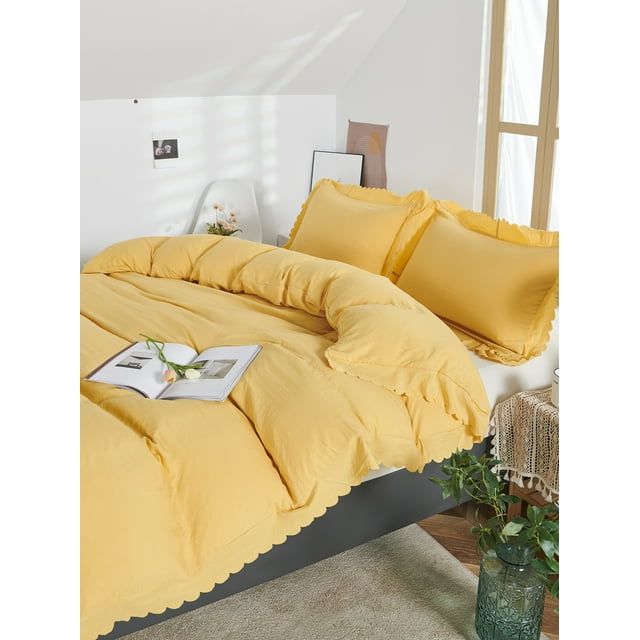 Move Over Yellow Body Pillow Cover 20x54 inches Boho Chic Pom Poms Fringe Pattern Body Pillowcase 101% Washed Microfiber