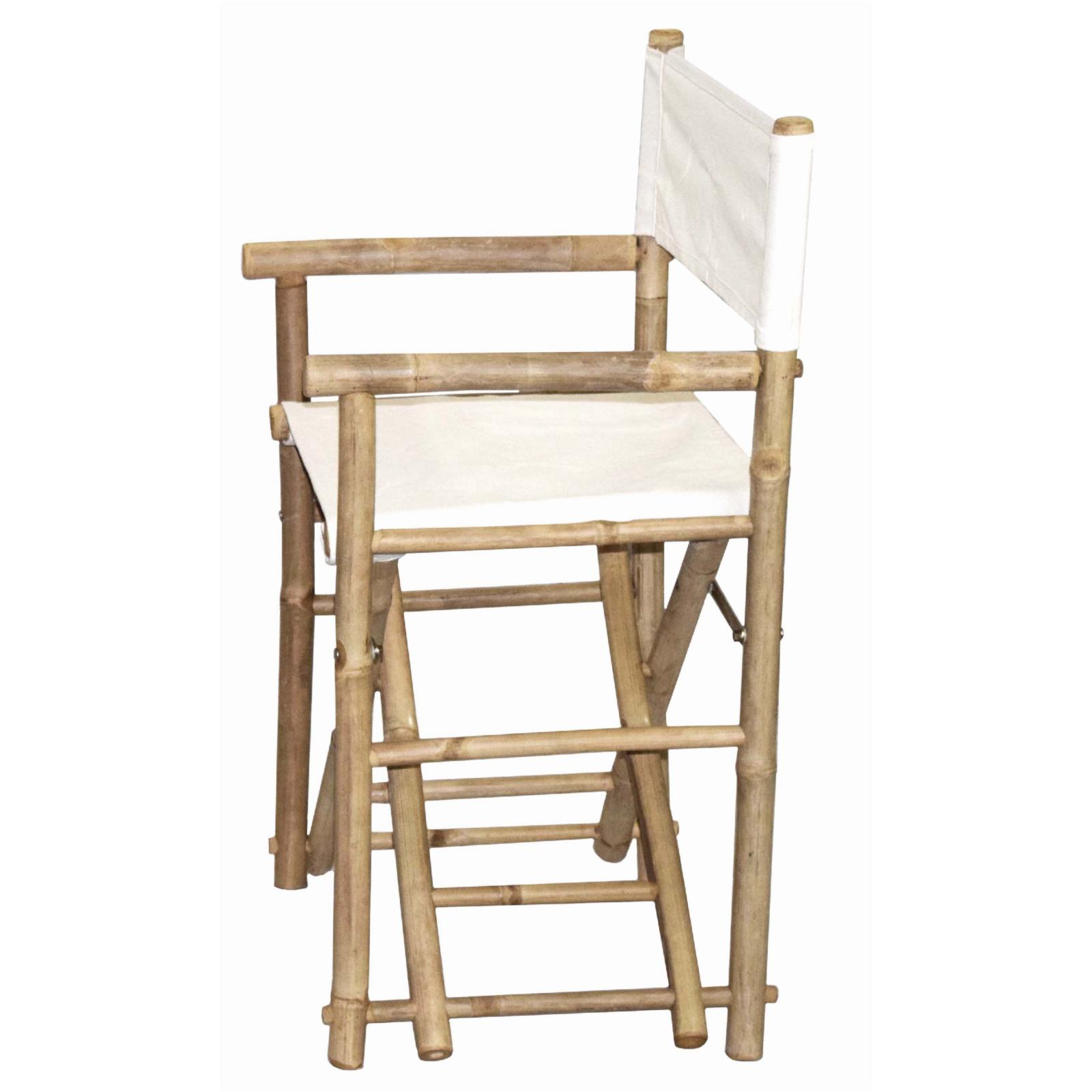 Bamboo54 Folding Bamboo Low Directors Chair with Canvas Cover - Set of 2 - image 5 of 5