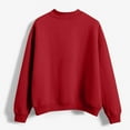 thumbnail image 5 of Cyglowse 2026 Fashion Women's Turtleneck Pullover Oversized Long Sleeve Sweatshirt Soft Warm Jumper Style Top Red 2XL, 5 of 7