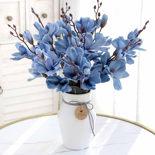 BKER 5 Forks 20 Simulation Flower Bouquet Magnolia Home Decoration Flower Photography Props Wedding 2 Bundles