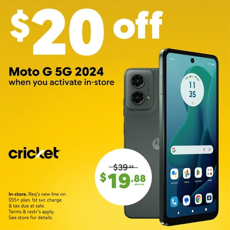 Cricket Wireless Moto G 5G...