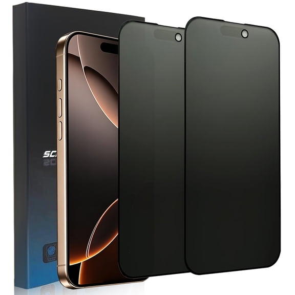 ZYQEEE 2 Pack Matte Privacy Screen Protector for iPhone 16 Pro max - 6.9", Anti-Spy Scratch Resistant Tempered Glass Film, Anti-Glare and Anti-Fingerprint, Rounded Edge Full Coverage
