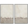 thumbnail image 2 of IDEA4WALL Framed Canvas Print Wall Art Set of 2 Watercolor Pastel Duotone Tan Landscape Abstract Modern Art Multicolor Contemporary Artwork for Bedroom, Office - 24"x36"x2 Panels White, 2 of 5