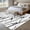 Black White, variant on Round Area Rug 3 Ft, Navy Blue Branches Birds Washable Non-Slip Circle Carpet for Living Room/Bedroom, Abstract Forest Silhouettes Low-Profile Small Floor Mats Collection Rugs for Indoor