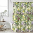 thumbnail image 6 of Green Botanical Shower Curtain Set - Standard 72" x 72" Washable Bathtub Curtain with 12 Hooks, Spring Floral Summer Botanical Rustic Waterproof Fabric Shower Curtains for Bathroom/Bathtub Décor, 6 of 6