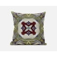 thumbnail image 2 of 16â€ Green Brown Geo Tribal Suede Throw Pillow, 2 of 4
