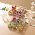 thumbnail image 6 of Thehsnt 2 Sets 288Oz Divided Serving Tray with Lid Handle 6 Compartments Fruit Candy Cookie Nut Snack Storage Box Organizer Charcuterie Container, 6 of 9