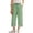 Light Green, variant on XEGLSBU Girls High Waist Striped Culottes Casual Summer Pants with Pockets Comfortable Straight Leg Trousers for Kids (Sky Blue Size 9-10 Years)