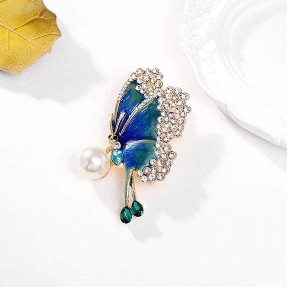 LOLIPPYY MultiColored Butterfly Brooch Pin Rhinestone Decorative Lapel Pin for Women's’s Clothing and Accessories