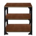 thumbnail image 2 of Industrial Style 3 Tier Metal Side End Table with Wooden Shelves, Brown and Bronze ,Saltoro Sherpi, 2 of 4