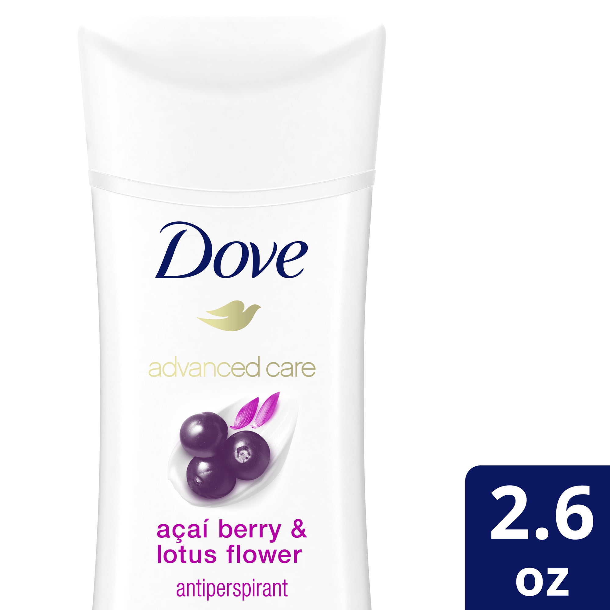 Dove Advanced Care Antiperspirant Deodorant Stick Acai Berry & Lotus Flower, 2.6oz