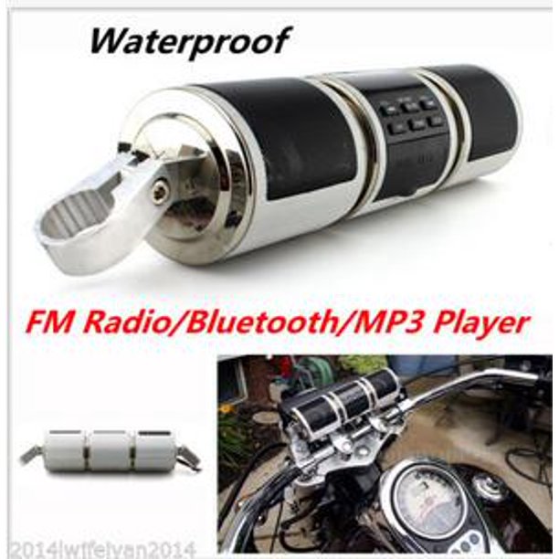Waterproof Bluetooth Motorcycle Stereo Speakers 7/81.25 In. Handlebar