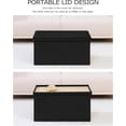 thumbnail image 5 of Folding Storage Ottoman Bench,Storage Ottoman with Lid Tray, 30 inches Ottoman Coffee Table Cube Chair Foot Rest Stool Storage Toy Chest for Living Room Bedroom, Black, 5 of 13