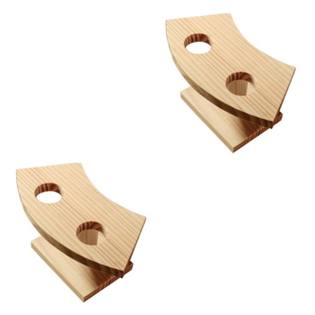 Billuyoard Exhibición de cono de comida de natural Tamaki Stand Sushi Hand Roll Holder 2 Hole Tipo 1 2piezas