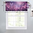 thumbnail image 4 of Butterfly Thermal Insulated Window Curtain Valance Spring Floral Nature Landscape Scenic Privacy Decorative Rod Pocket Short Window Valance Curtains 54 by 18 in, 1 Panel, 4 of 6