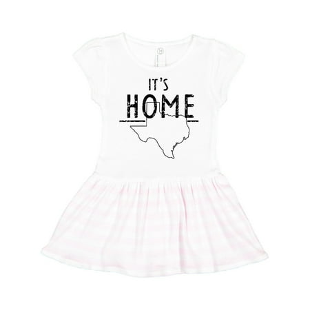 

Inktastic Its Home- State of Texas Outline Distressed Text Gift Toddler Girl Dress