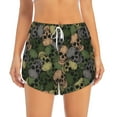 thumbnail image 4 of Lsque Camouflage Skulls Printed Women's Running Shorts with Liner Pockets,Elastic Quick Dry Workout Athletic Gym Yoga Shorts,Womens High Waist Shorts-Medium, 4 of 9