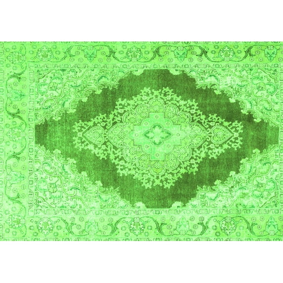 Ahgly Company Indoor Rectangle Persian Green Traditional Area Rugs, 8' x 10'