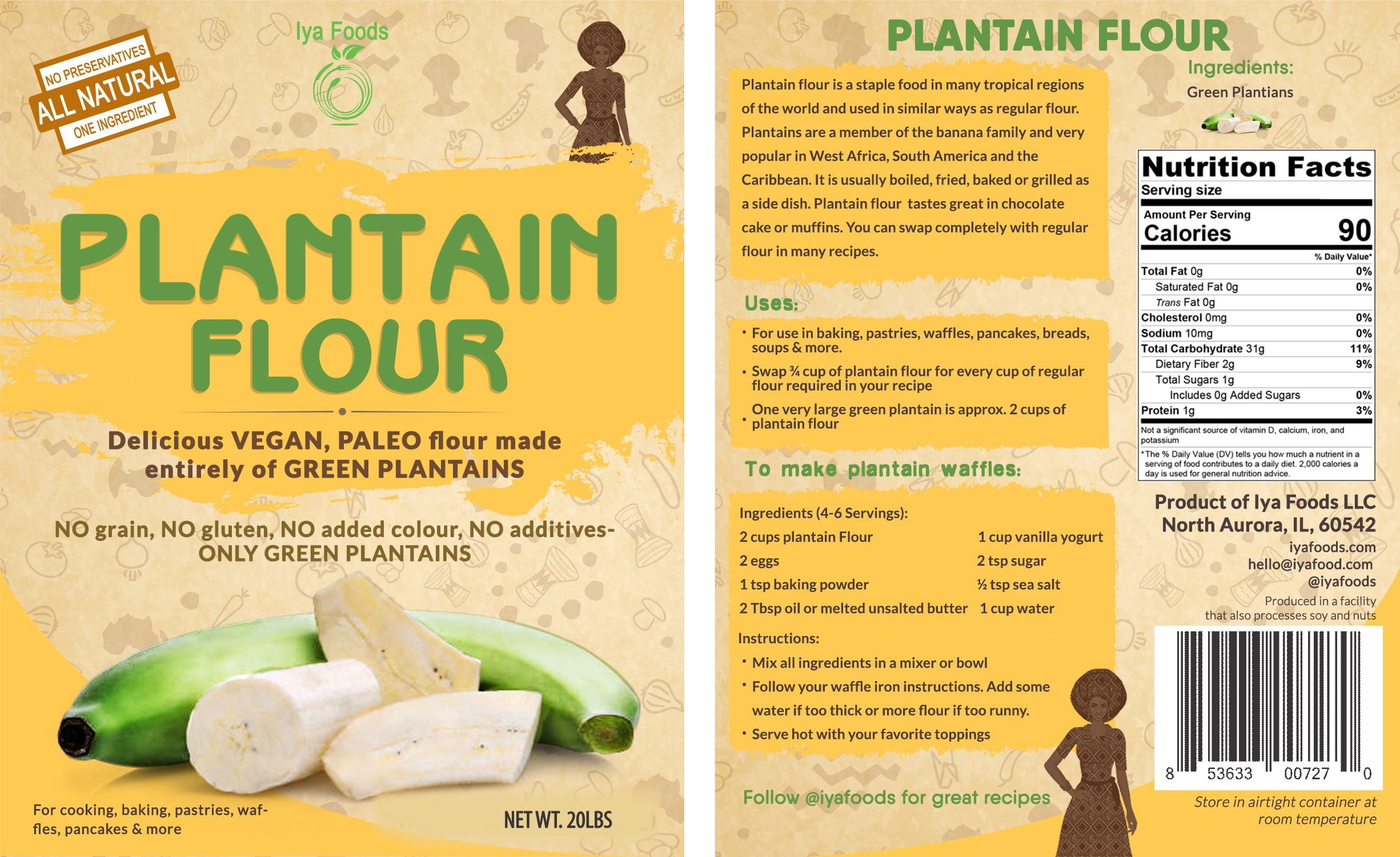 Plantain Flour – 20 LBS - Walmart.com