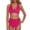 Watermelon Red, variant on MIXUE Swim Suits for Women Solid Color High Waisted Sexy Push Up Vintage Two Piece Retro Ruched High Waist Bikini Sets for Women Set Swimwears Holiday Wear,Red,S