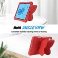 thumbnail image 4 of GSFY Case Compatible with iPad Air 11 inch M3 2025 / M2 2024, iPad Air 10.9 4th&5th Gen 2022/2020, Light EVA 360° 3D Butterfly Kickstand Shockproof Case Cover with Pencil Holder, Red BTFLY, 4 of 7