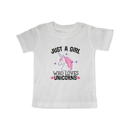 

Inktastic Just A Girl Who Loves Unicorns Gift Baby Girl T-Shirt