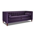 thumbnail image 4 of Maklaine Contemporary 84" Tufted Tuxedo Sofa Double Cushion in Purple, 4 of 15