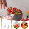 thumbnail image 1 of Ganfancp Acero Inoxidable Leche Café Cucharas Postre Helado Fruta Cuchara Cucharilla Accesorios Vajilla Regalo Ofertas Flash 1X Horquilla, 1 of 2