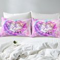 thumbnail image 4 of 3D Cat Bed Sheets Twin Size,Sweet Pink Purple Love Pattern Bedding Sets,Kawaii Pet Animals Fitted Sheet Woman Teens Room Decor,Colorful Stars Sweet Top Flat Sheet,1 Pillowcase, 4 of 6