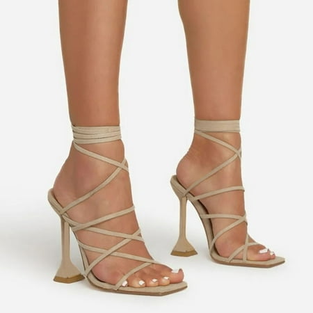 

Vedolay High Heel Shoes For Women Women s Flat Slides High Heels Comfortable Casual Summer Shoes for Women Beige 9