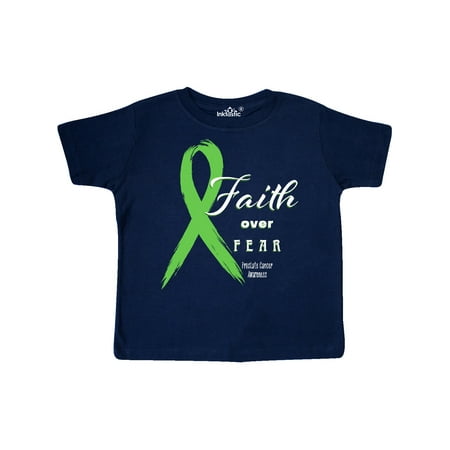 

Inktastic Faith over Fear Prostate Awareness with Green Ribbon Gift Toddler Boy or Toddler Girl T-Shirt