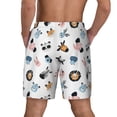 thumbnail image 4 of Goofa Cartoon Animals Printed Men's Swim Trunks Board Shorts Quick Dry Mens Swimming Trunks with Compression Liner,Breathable Fit Hawaii Beach Shorts-Small, 4 of 9