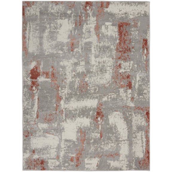 Nourison Elation Ultra Modern Indoor Rug Grey Brick 5'3" x 7'3"