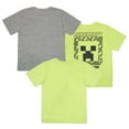 thumbnail image 6 of Minecraft Creeper Graphic Boy’s and Girl’s 3-Pack Short Sleeve T-Shirt Bundle Set for Kids (Size 4-16), 6 of 12