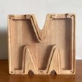 thumbnail image 3 of Hucha de madera con 26 letras en inglés, adornos de madera, hucha de acrílico transparente, 3 of 6