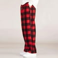 thumbnail image 2 of NIEWTR Mens Pajama Pants Silk Satin Pj Plaid Loungewear Lounge Pants With Pockets Sleepwear Fall Wintet Pajamas Pants(Z06-Red,XL), 2 of 9