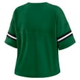 thumbnail image 3 of Women's WEAR by Erin Andrews Hunter Green Milwaukee Bucks Color Block Boxy V-Neck T-Shirt, 3 of 4