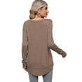 thumbnail image 7 of SHIBEVER Long Sleeve Sleeve T-Shirts for Women Fashion Summer Tops Trendy Loose High Low Purple Dressy Tops Tunic Blouse Size S, 7 of 7