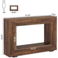 thumbnail image 2 of Tribesigns Farmhouse Console Table, 47" Wood Sofa Table with Storage for Living Room, Brown, 2 of 5