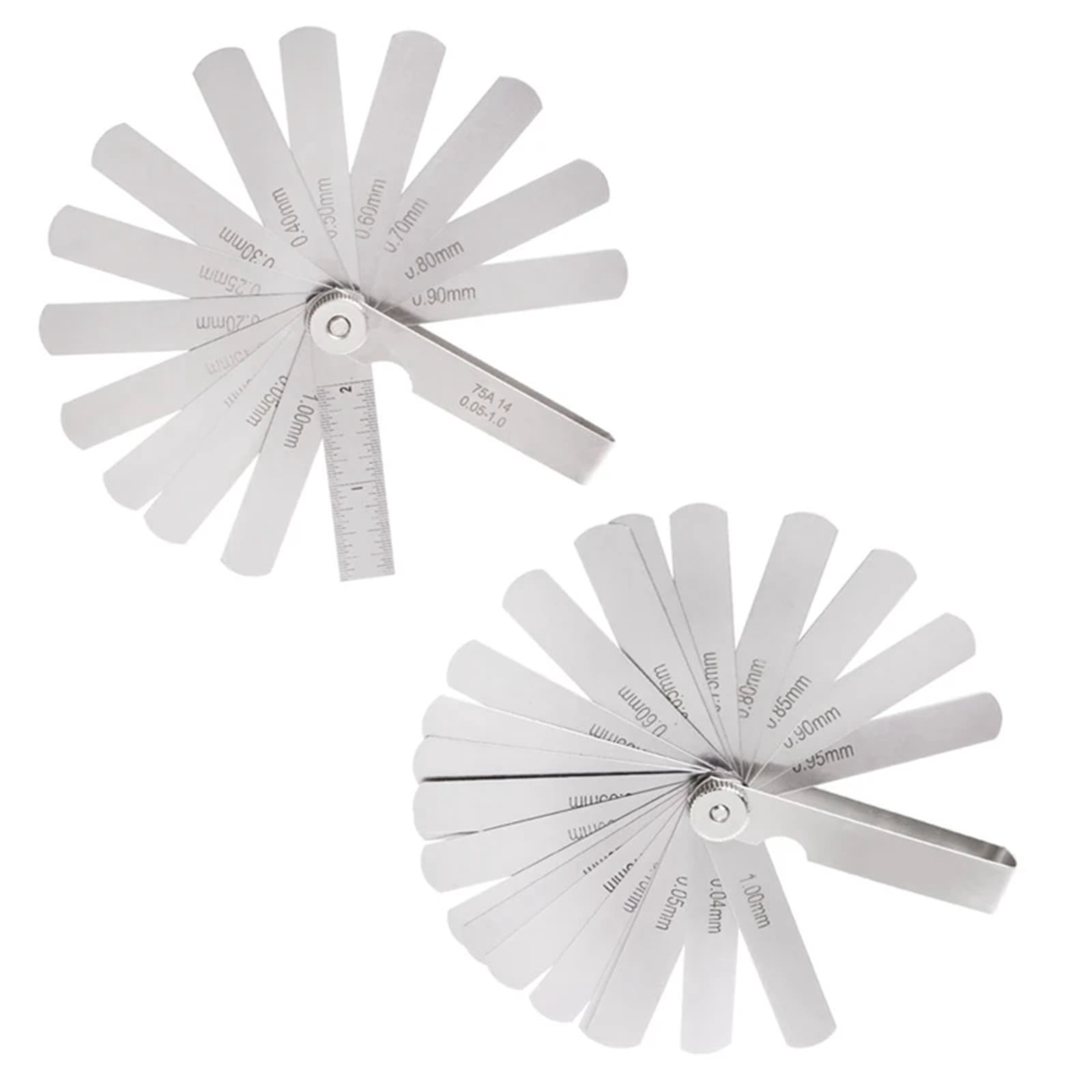 14 Blade 0.05-1mm Feeler Gauge Gage Thickness Measurment Tool Metric Gaps Filler ,Corrosion-Resistant